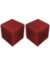Pouf Liso Lino x2 – Set de Pouf Tapizado en lino lavable y Resistente