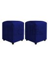 Pouf Liso Felpa X2– Asiento Tapizado en Felpa de Alta Resistencia