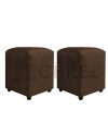Pouf Liso Felpa X2– Asiento Tapizado en Felpa de Alta Resistencia