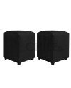 Pouf Liso Felpa X2– Asiento Tapizado en Felpa de Alta Resistencia
