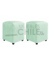 Pouf Liso Felpa X2– Asiento Tapizado en Felpa de Alta Resistencia
