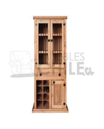 LICORERA 65CM RUSTICA PUERTA BARRA