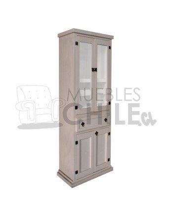 LICORERA 65CM VINTAGE PUERTA CON VIDRIO