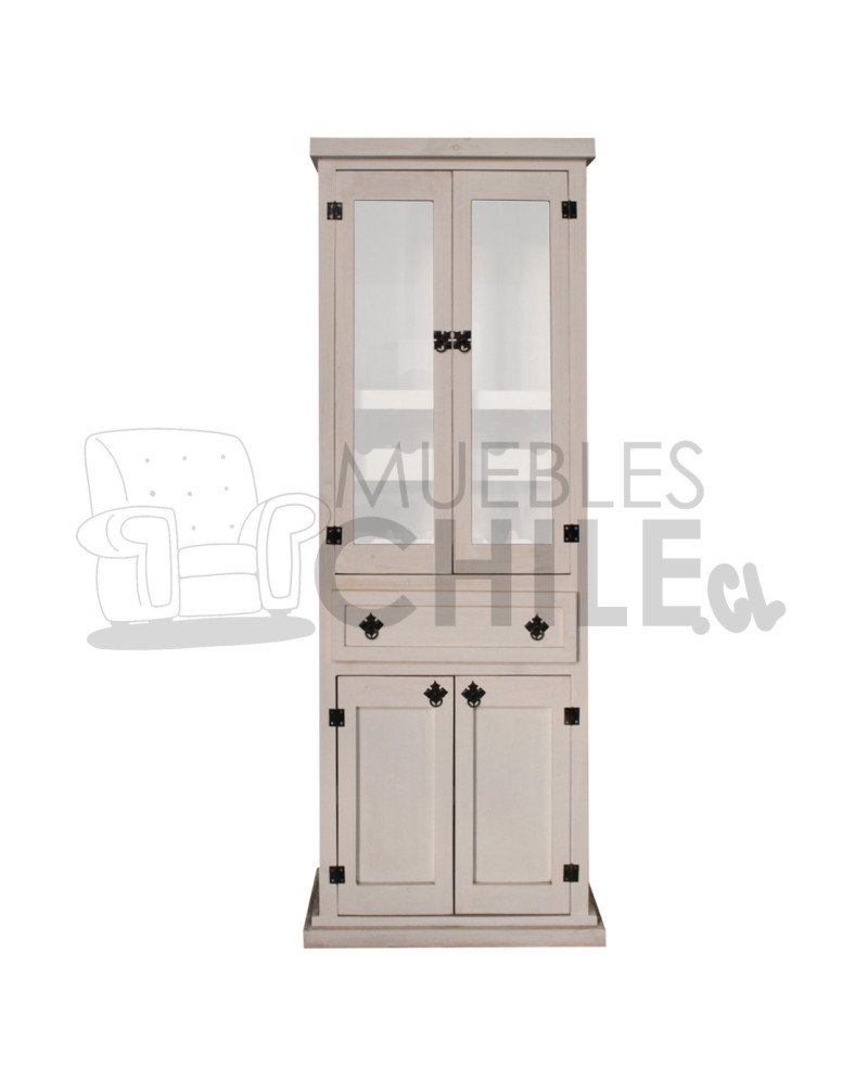 LICORERA 65CM VINTAGE PUERTA CON VIDRIO