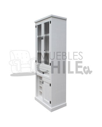LICORERA 65CM PINTADA BLANCA PUERTA BARRA