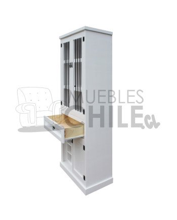 LICORERA 65CM PINTADA BLANCA PUERTA BARRA