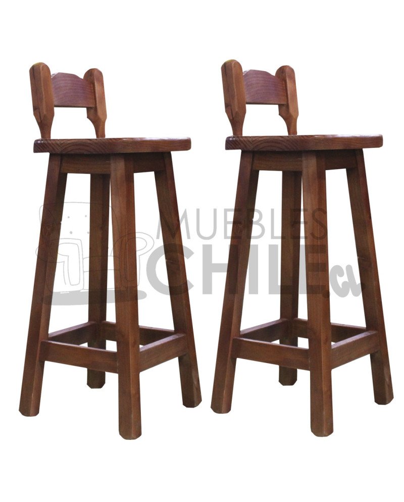PISO BAR RUSTICO 70CM PINO OREGON X2
