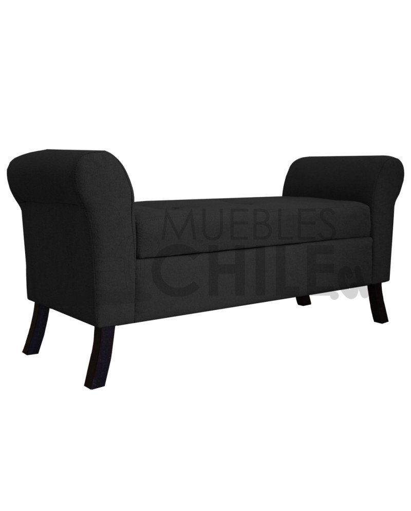 Banqueta Baúl con Brazos Redondos Tapiz Lino | Muebles Chile