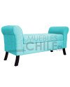 Banqueta Baúl con Brazos Redondos Tapiz Lino | Muebles Chile