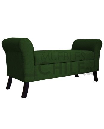 Banqueta Baúl con Brazos Redondos Tapiz Lino | Muebles Chile