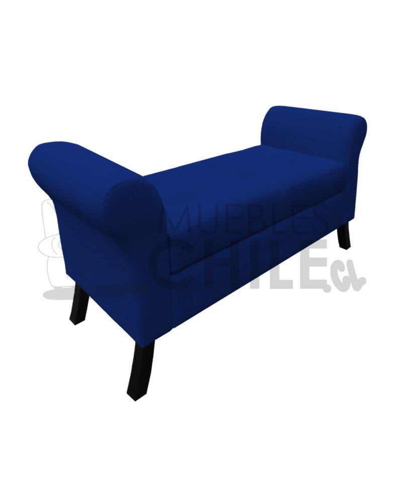 Banqueta Baúl con Brazos Redondos Tapiz Felpa | Muebles Chile