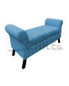 Banqueta Baúl con Brazos Redondos Tapiz Felpa | Muebles Chile