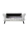 Banqueta Baúl con Brazos Redondos Tapiz Felpa | Muebles Chile