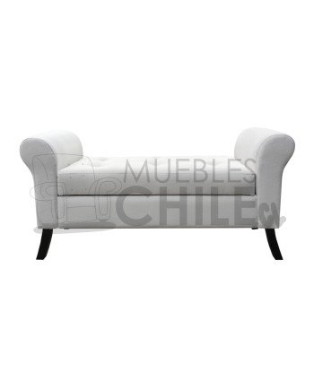 Banqueta Baúl con Brazos Redondos Tapiz Felpa | Muebles Chile