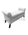 Banqueta Baúl con Brazos Redondos Tapiz Felpa | Muebles Chile