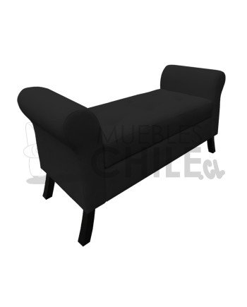 Banqueta Baúl con Brazos Redondos Tapiz Felpa | Muebles Chile