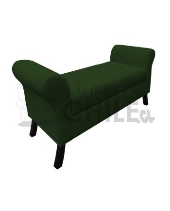 Banqueta Baúl con Brazos Redondos Tapiz Felpa | Muebles Chile