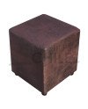 Pouf Liso Cuero Bonded – Asiento Tapizado Resistente y Moderno