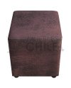Pouf Liso Cuero Bonded – Asiento Tapizado Resistente y Moderno