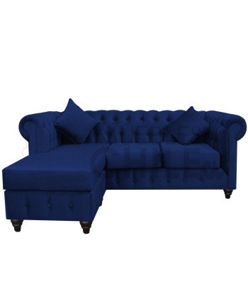 Sofá Chesterfield Seccional Reversible Lino – Elegante y Reforzado