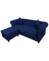 Sofá Chesterfield Seccional Reversible Lino – Elegante y Reforzado
