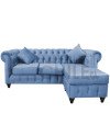 Sofá Chesterfield Seccional Reversible Lino – Elegante y Reforzado