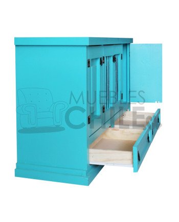 RACK VINTAGE 4 PUERTAS 2 CAJONES 120CM