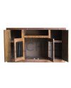 RACK RUSTICO 120CM BARRA METAL 4 PUERTAS