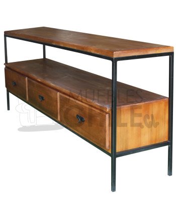 RACK RUSTICO 180CM ETRUSCO MADERA
