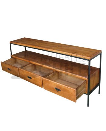 RACK RUSTICO 180CM ETRUSCO MADERA