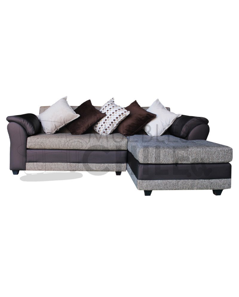 Mini Mustang brazo derecho lino y PU – Muebles Chile