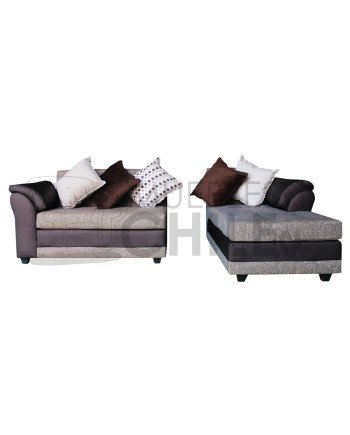 Mini Mustang brazo derecho lino y PU – Muebles Chile