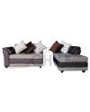Mini Mustang brazo derecho lino y PU – Muebles Chile