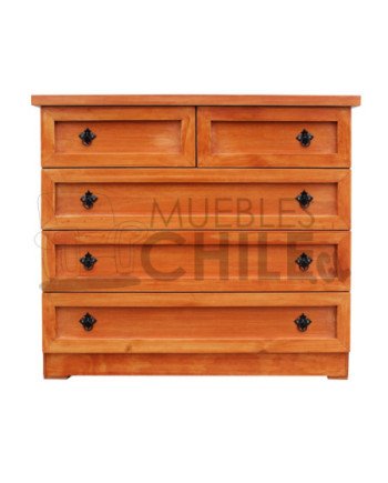 Cómoda Rústica con Riel Telescópico Metálico 100CM – Muebles Chile