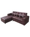 SOFA CAMA SECCIONAL CUERO BONDED IZQUIERDO