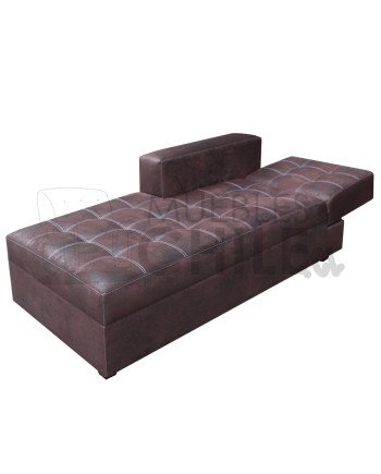 SOFA CAMA SECCIONAL CUERO BONDED IZQUIERDO