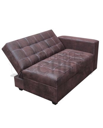 SOFA CAMA SECCIONAL CUERO BONDED IZQUIERDO