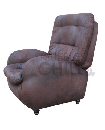 SILLON RECLINABLE CUERO BONDED ENVEJECIDO