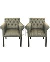POLTRONA CAPITONE BRAZO REDONDO LINO X2