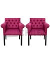 POLTRONA CAPITONE BRAZO REDONDO LINO X2