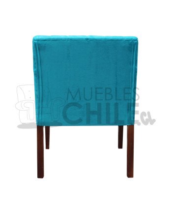 POLTRONA CAPITONE  BRAZO RECTO FELPA