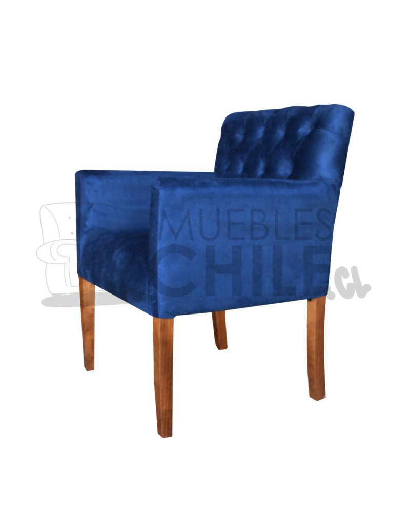 POLTRONA CAPITONE  BRAZO RECTO FELPA