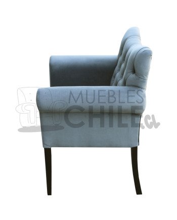 POLTRONA CAPITONE RESPALDO CURVO FELPA