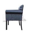 POLTRONA CAPITONE BRAZO REDONDO PU