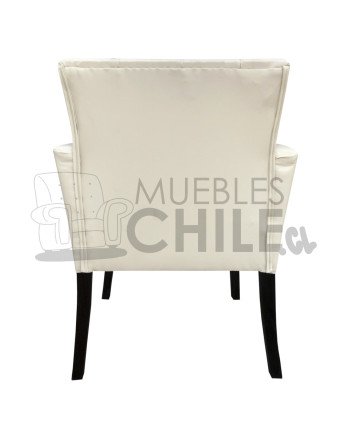 POLTRONA CAPITONE BRAZO MADERA PU