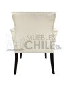 POLTRONA CAPITONE BRAZO MADERA PU