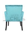 Poltrona Capitone con brazos de madera – Estilo y confort