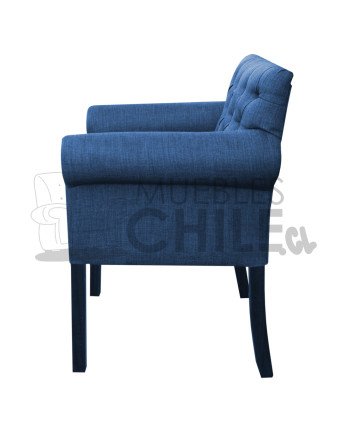 Poltrona Capitone lino – Brazo redondo, estilo elegante