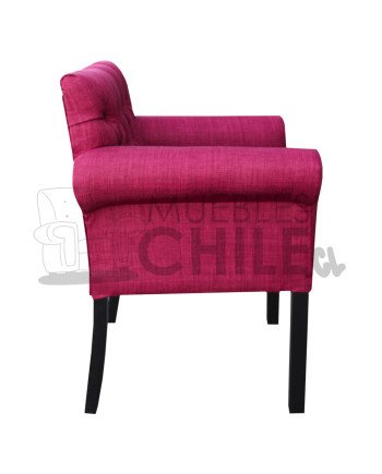Poltrona Capitone lino – Brazo redondo, estilo elegante