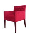 Poltrona Botone Felpa – Brazo recto, diseño elegante